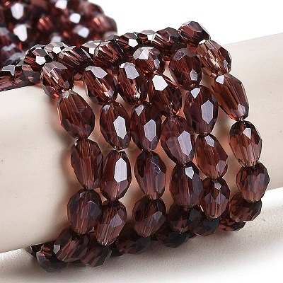 Electroplate Glass Beads Strands EGLA-R008-6x4mm-5-1