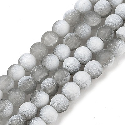 Frosted Crackle Glass Beads X1-GLAA-U001-6mm-M06-1