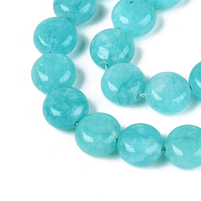 Dyed Natural White Jade Beads Strands G-T143-16F-1