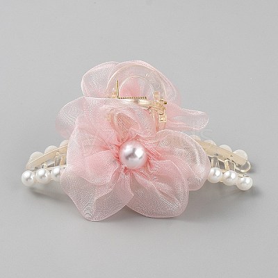 PS Plastic & Polyester & Iron Claw Hair Clips for Women Girls Thick Hair PHAR-WH0017-20B-1
