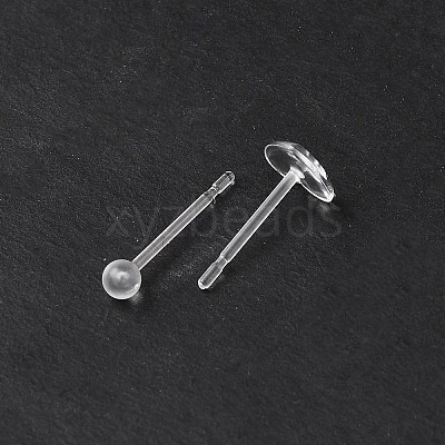 60Pcs 6 Style Star & Shamrock & Bell & Flower & Butterfly & Heart Resin Stud Earring Findings FIND-FS0001-96-1