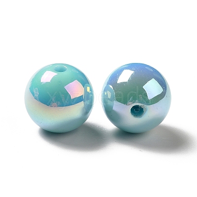 UV Plating Rainbow Iridescent Acrylic Beads LS-X-PACR-D070-01I-1