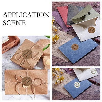 Self-Adhesive Kraft Paper Gift Tag Stickers DIY-G013-A01-1