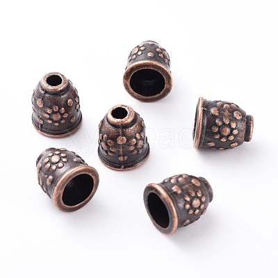 Apetalous Alloy Cord End Caps TIBEB-0672-R-NR-1