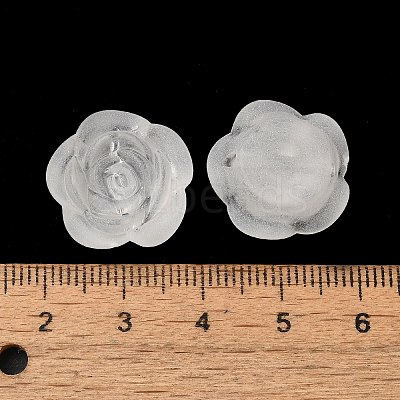 Frosted Transparent Acrylic Beads OACR-U006-03A-1