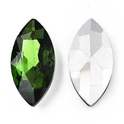 Pointed Back Glass Rhinestone Cabochons RGLA-T083-13x27mm-20-1
