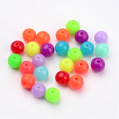 Fluorescent Acrylic Beads MACR-R517-8mm-M-1