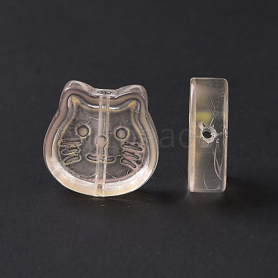 Transparent Spray Painted Glass Beads GLAA-I050-13K-1