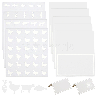 8 Sheets 4 Styles PVC Waterproof Self-Adhesive Sticker STIC-OC0001-13B-1