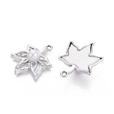 Alloy with ABS Imitation Pearl & Crystal Rhinestone & Acrylic Pendants PALLOY-Q466-04P-01-1