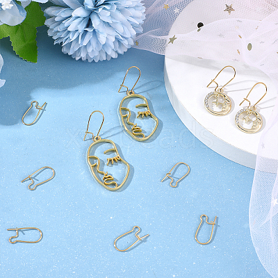 200Pcs Brass Hoop Earring Findings KK-CN0002-15-1