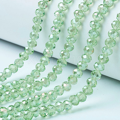 Electroplate Glass Beads Strands X-EGLA-A034-T4mm-B17-1