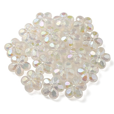 UV Plating Luminous Transparent Acrylic Beads OACR-P010-16E-1