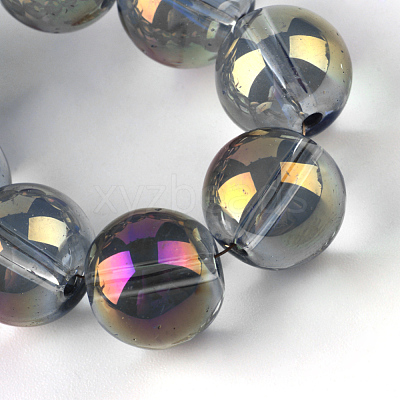 Electroplate Glass Beads Strands EGLA-Q062-8mm-A03-1