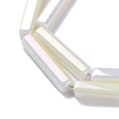 Electroplate Glass Beads Strands EGLA-Q128-10A-1