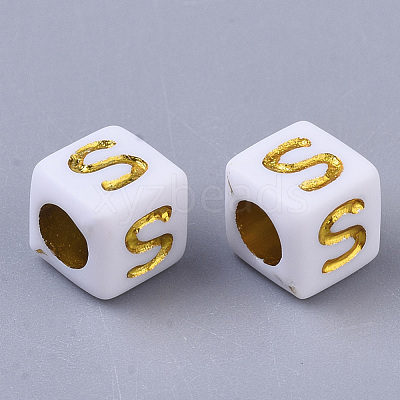 Plating Acrylic Beads SACR-S297-09S-1
