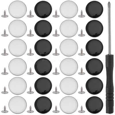 40Sets 2 Colors Alloy Enamel Buttons BUTT-GF0004-28-1