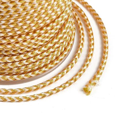 11M Polyester Braided Cord with Cotton Core & Metallic Thread OCOR-Z006-01-07-1