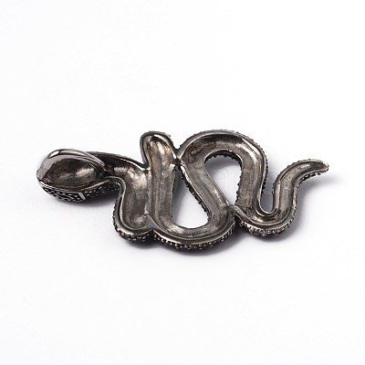 316 Surgical Stainless Steel Rhinestone Big Pendants X-STAS-L184-078-1
