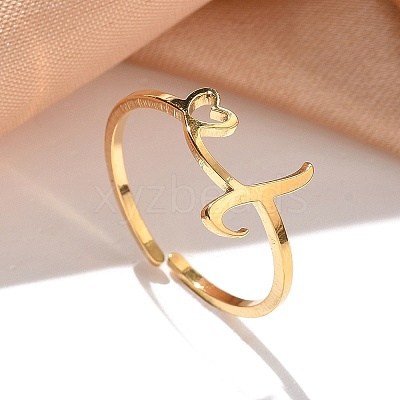 304 Stainless Steel Cuff Rings for Women RJEW-D285-01G-L-1