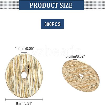 300Pcs Brass Spacer Beads KK-FH0003-45-1