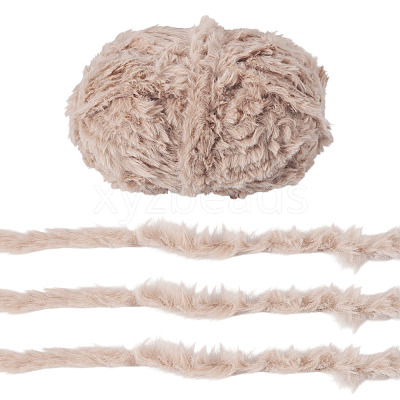 Super Bulky Faux Mink Fur Polyester Yarn YCOR-TAC0001-02C-1