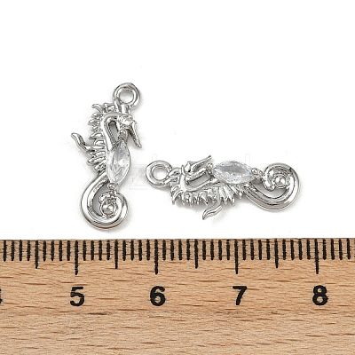 Brass Micro Pave Cubic Zirconia Pendants KK-C093-10P-1