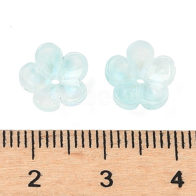 Dyed & Heated Glass Bead Caps GLAA-C042-01F-1