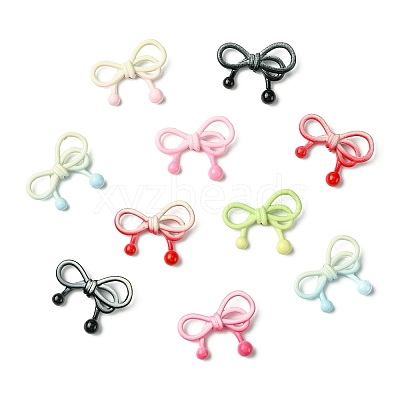 28Pcs 7 Colors Baking Paint Alloy Beads PALLOY-CJ0004-94-1