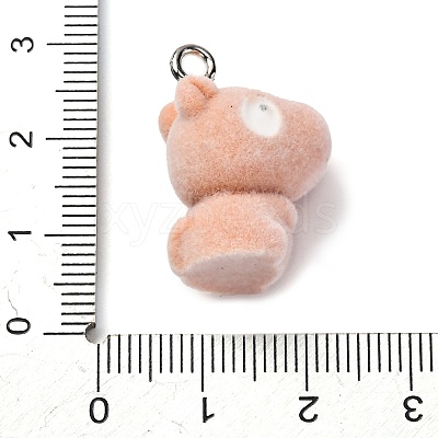 Flocky Resin Pendants FIND-S001-06H-1