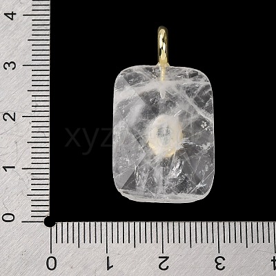 Natural Quartz Crystal Faceted Pendants G-B186-01G-10-1