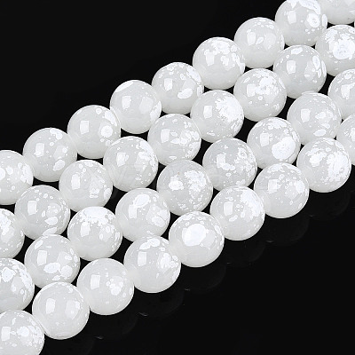 Baking Paint Glass Beads Strands DGLA-N015-10mm-01-1