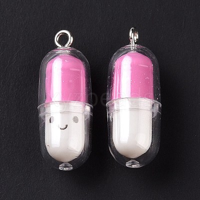 Translucent Plastic Pendants KY-L006-29G-1