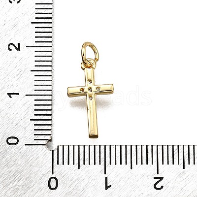 Brass Micro Pave Cubic Zirconia Pendants KK-Z100-39G-01-1