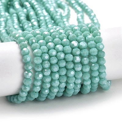 Electroplate Opaque Glass Beads Strands LS-EGLA-A035-P4mm-A14-1