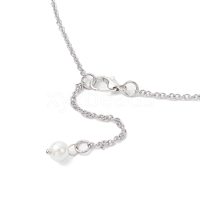 Handmade Glass Beaded Prince with Crown Pendant 304 Stainless Steel Cable Necklaces for Women NJEW-JN05447-03-1