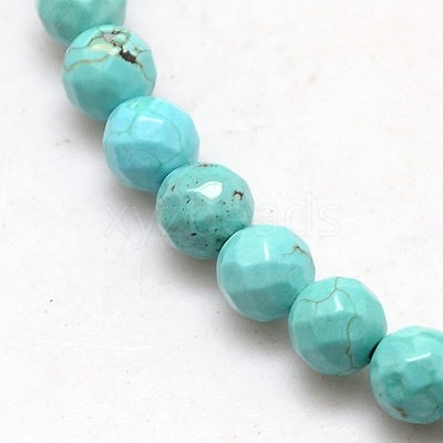 Natural Howlite Round Beads Strands X-TURQ-L017-6mm-01B-1