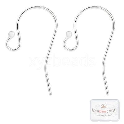 10 Pair 925 Sterling Silver Earring Hooks STER-BBC0001-16-1
