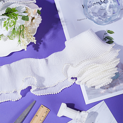 5M Polyester Ruffled Trimming DIY-GF0007-87A-1