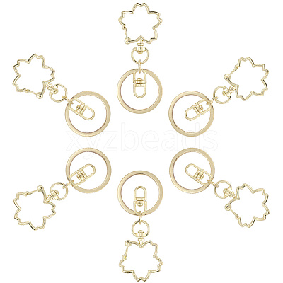 18Pcs Alloy Keychain Clasps KEYC-SC0001-72G-1