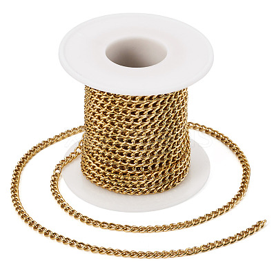 10M Aluminium Curb Chains CHA-TA0001-35G-1