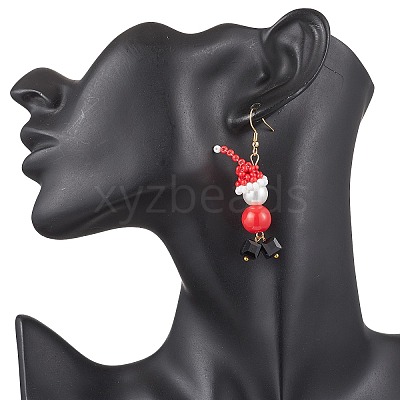 Glass Seed Beads Dangle Earrings EJEW-MZ00504-02-1