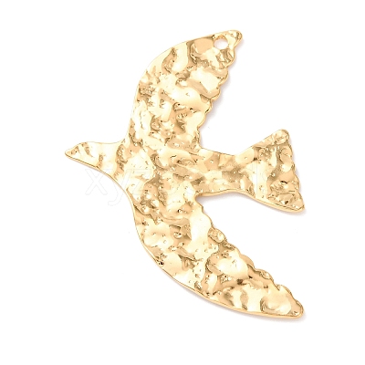 Hammered 304 Stainless Steel Pendants STAS-K317-01G-1