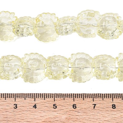Electroplate Baking Paint Transparent Glass Beads Strands GL-CBA17FF-02E-1