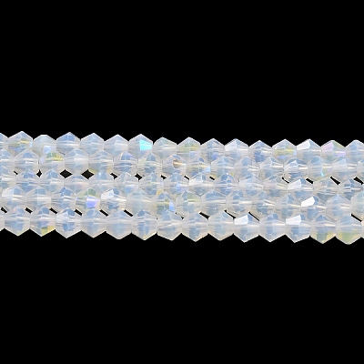 Imitation Jade Electroplate Glass Beads Strands EGLA-A039-J6mm-L05-1