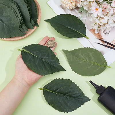 Polyester Artificial Leaf AJEW-WH0752-284B-1