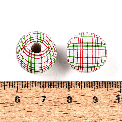 Easter Theme Printed Wood Beads WOOD-T032-22C-1