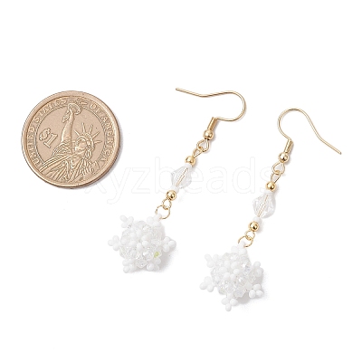Glass Seed Beads Dnagle Earrings EJEW-MZ00501-01-1