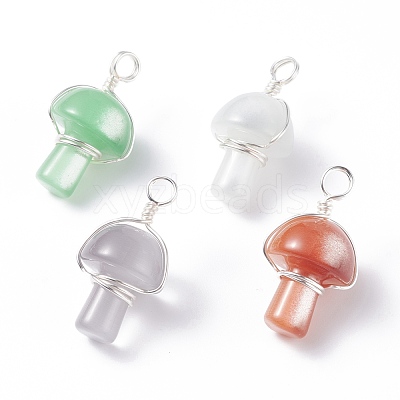 Cat Eye Pendants PALLOY-JF01278-02-1