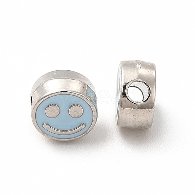 Rack Plating Alloy Enamel Beads FIND-G051-01P-1